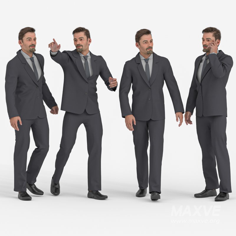 Boss Business man 04 poses - Image 5