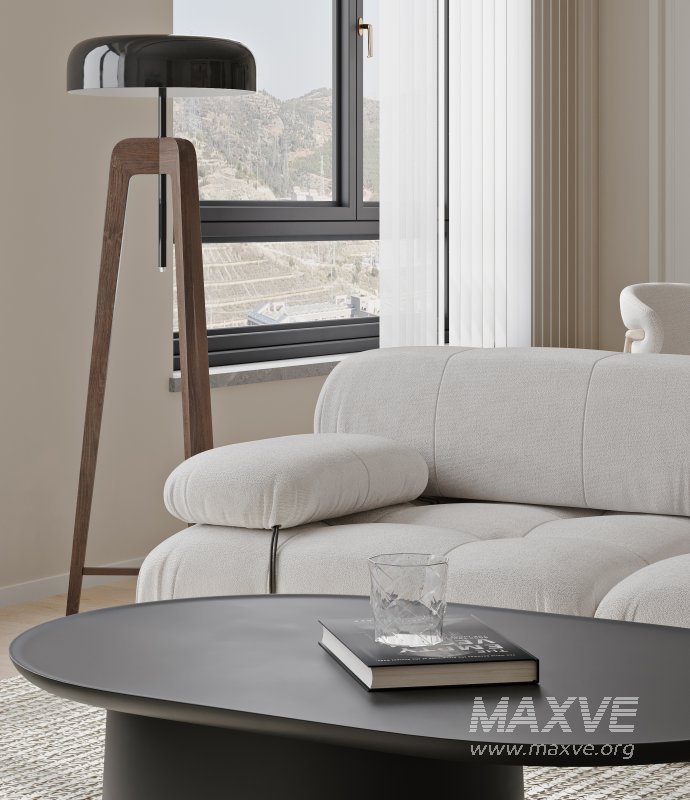 Modern living room and dining room interior scene - Image 6