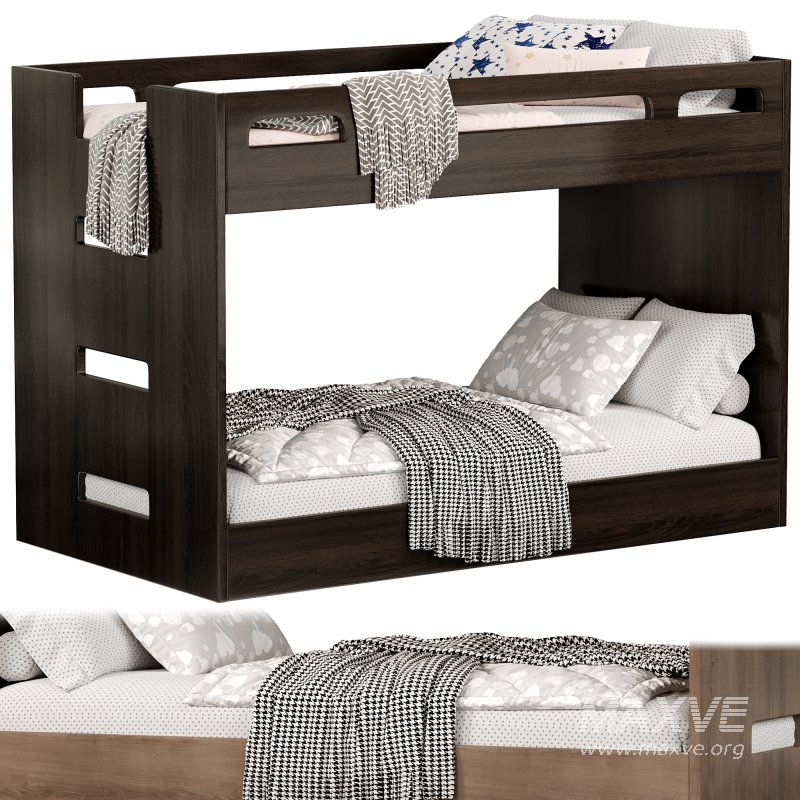 Abridged White Glaze Low Twin Kids Bunk Bed by crateandbarrel - Image 3