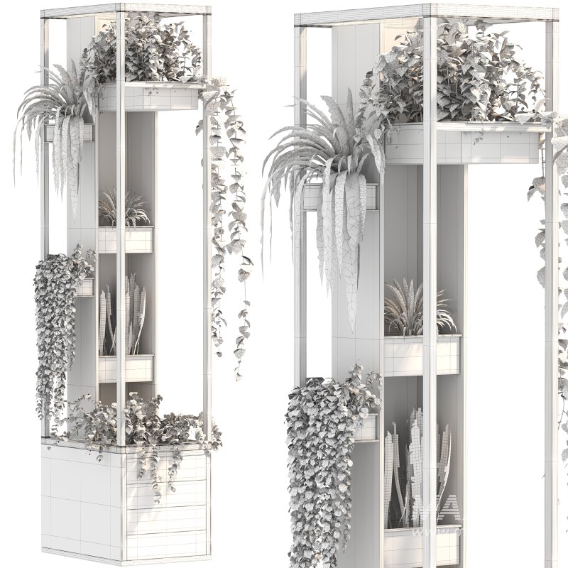 Metal and Wood Plant Stand - Image 2