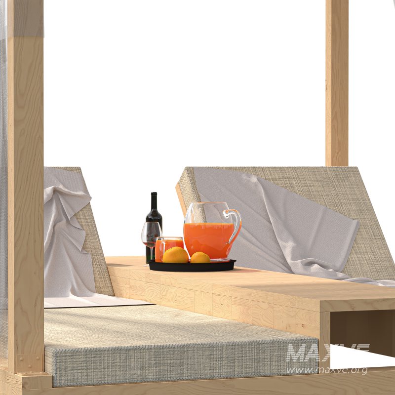 Relaxing Canopy – Modern Outdoor Lounge 3D Scene - Image 7