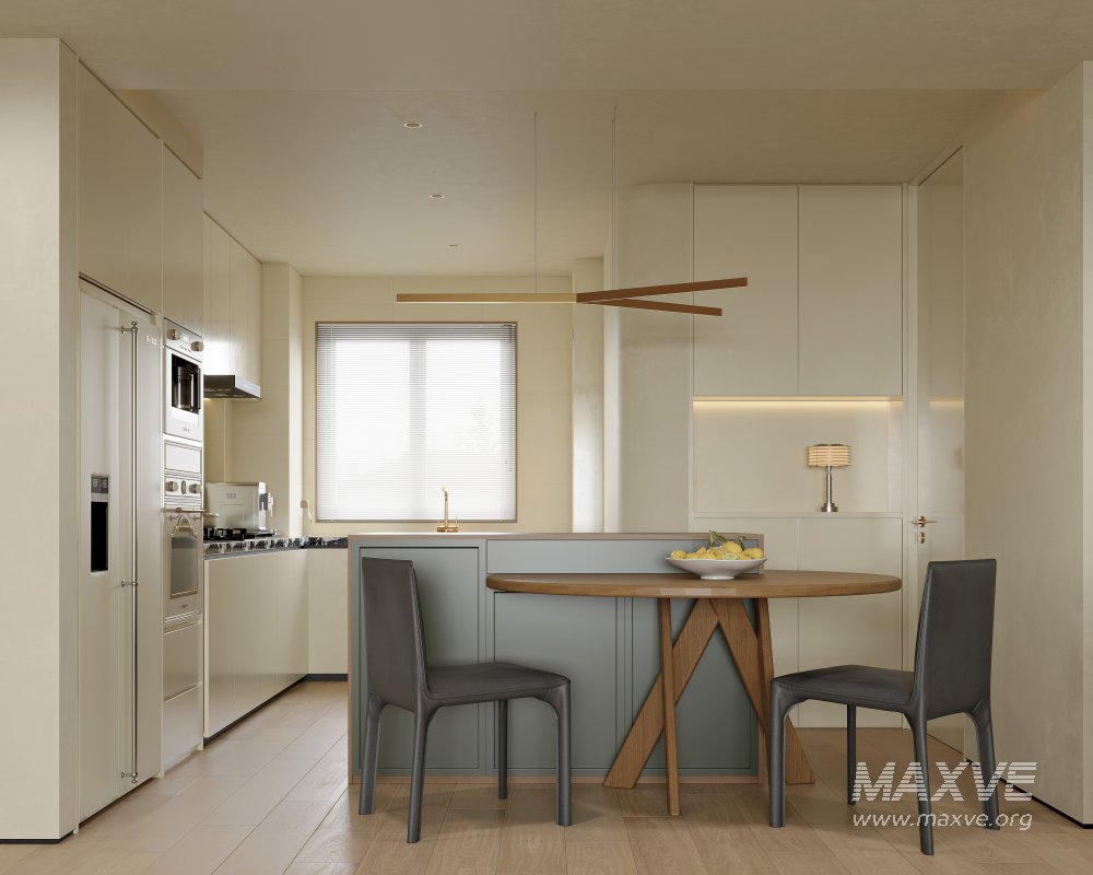 Modern living room and dining room interior scene - Image 1