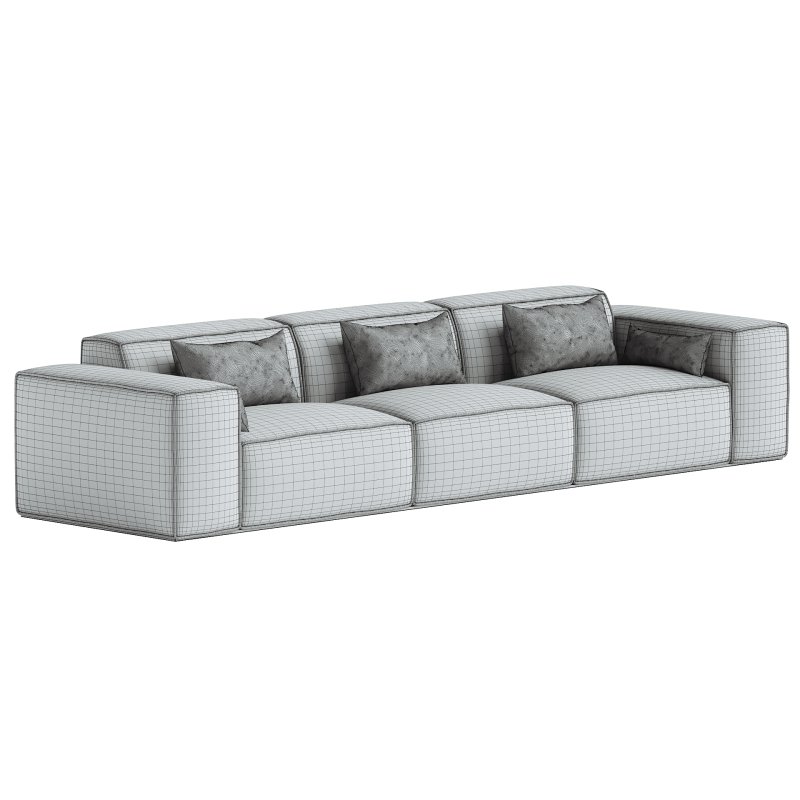 Scandinavian Slipcovered Square Arm Modular Sofa - Image 2