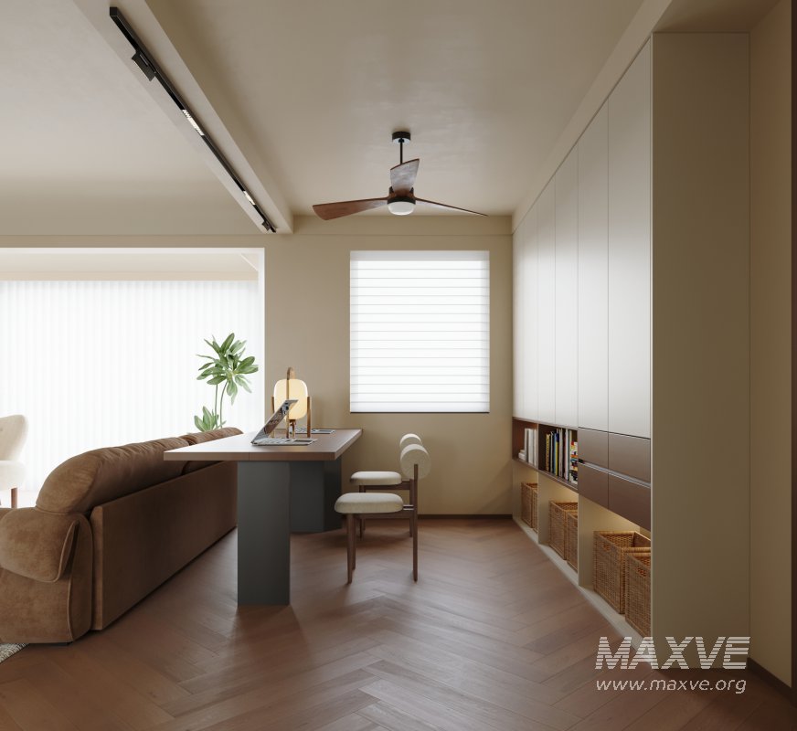 Modern living room and dining room interior scene - Image 8