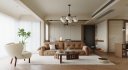 Modern living room and dining room interior scene - Thumbnail 3