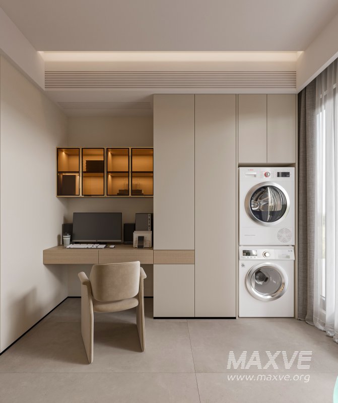 Modern living room and dining room interior scene - Image 10