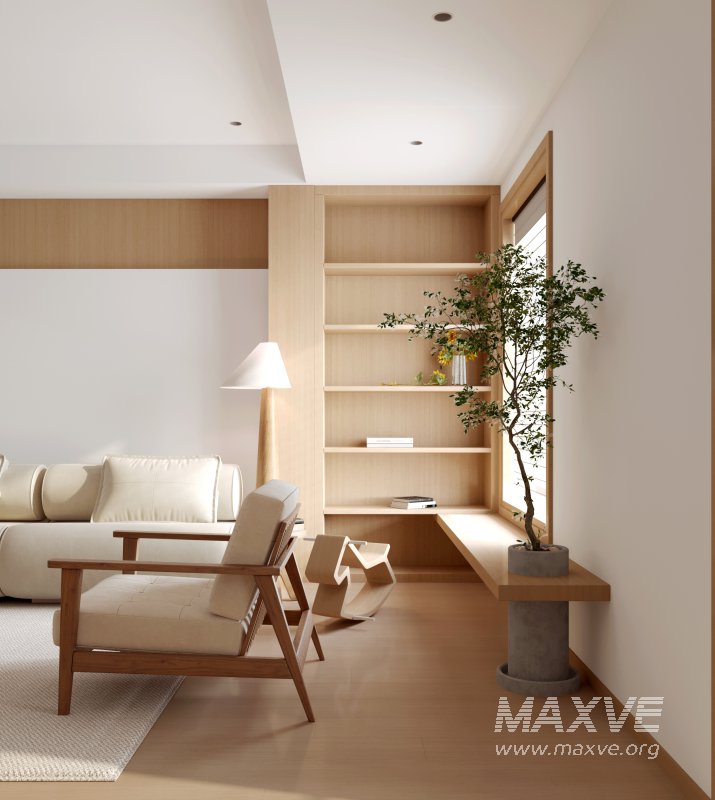 Modern living room and dining room interior scene - Image 4