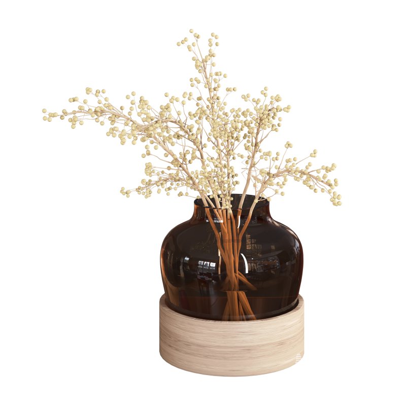 Branches in a bouquet glass vase - Image 3