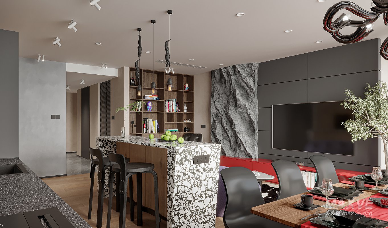 Luxurious living room and dining room - Image 2