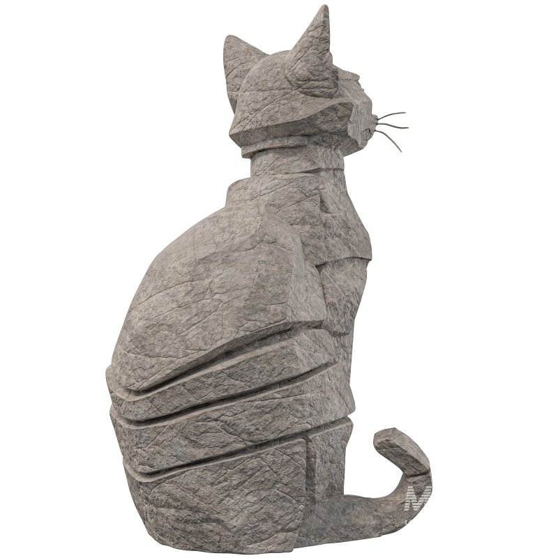 Rocky Cat Statue - Image 5