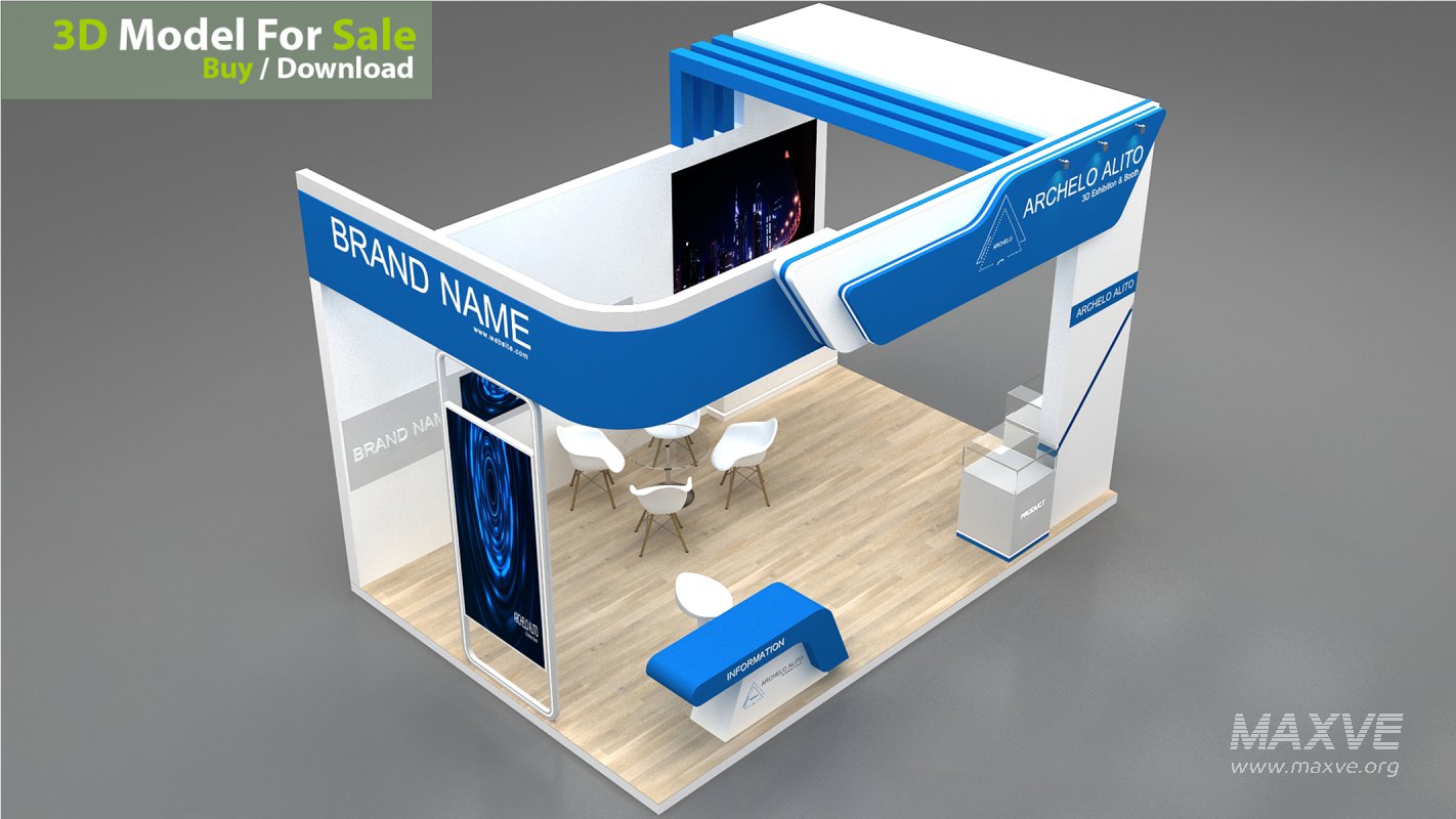 3d model booth stall - Image 3