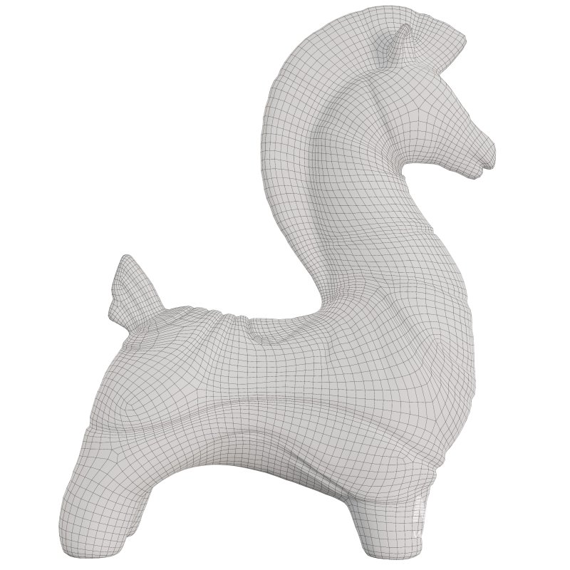 Wooden Stylized Horse Statue - Image 2