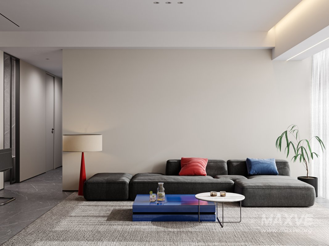 Modern living room and dining room interior scene - Image 3