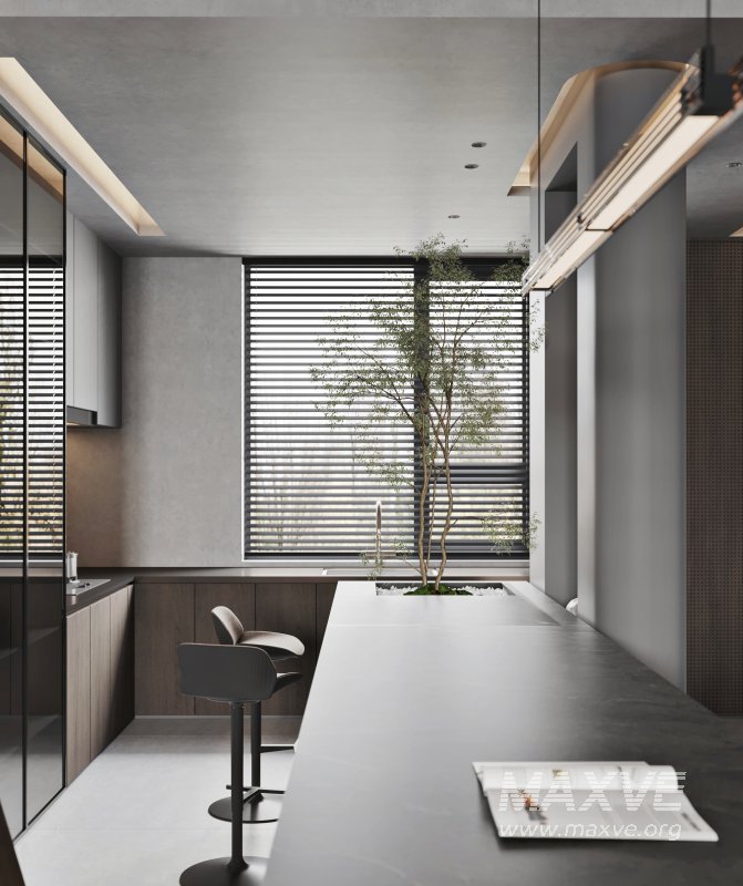 Modern living room and dining room interior scene - Image 4