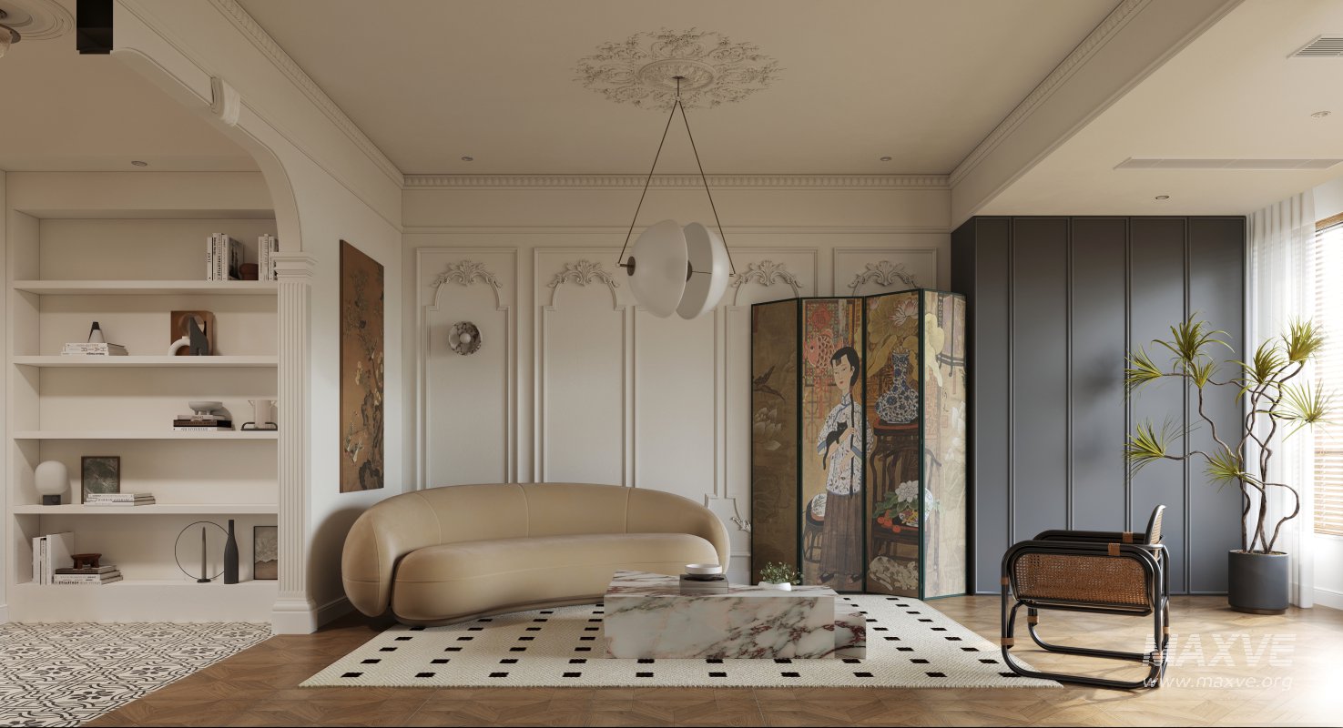 Eclectic living and dining room interior - Image 1