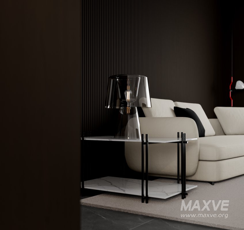 Modern living room and dining room interior scene - Image 4