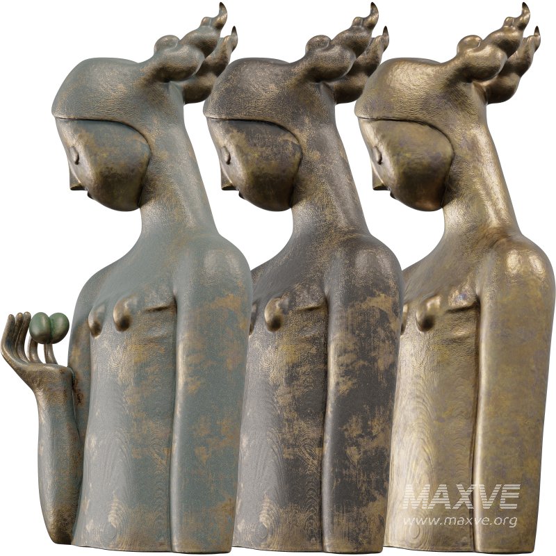 Antique Serene Offering Sculpture - Image 6