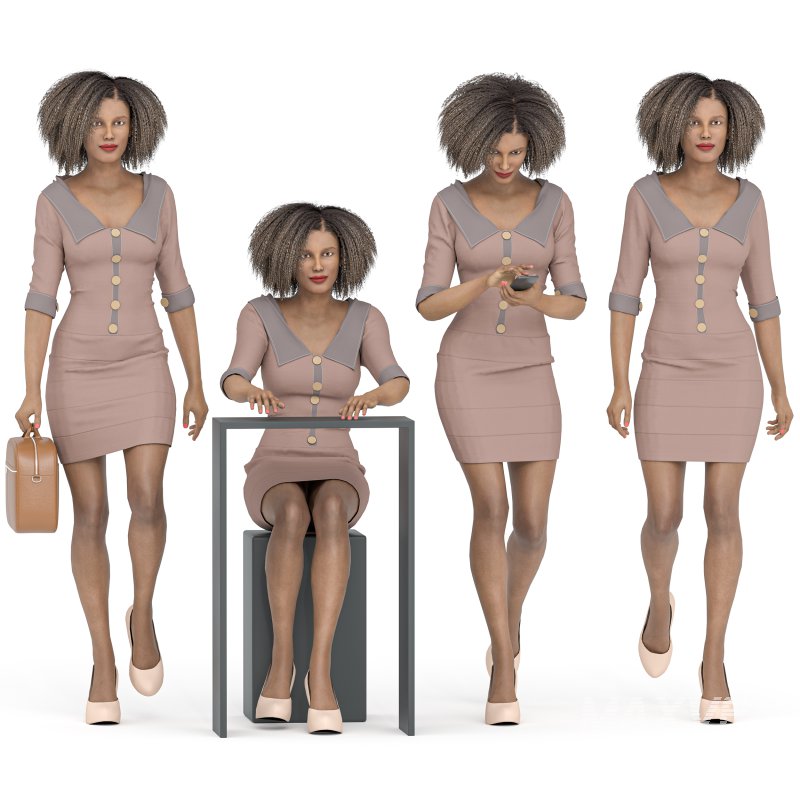 Official Woman in 04 Poses 03 - Image 5