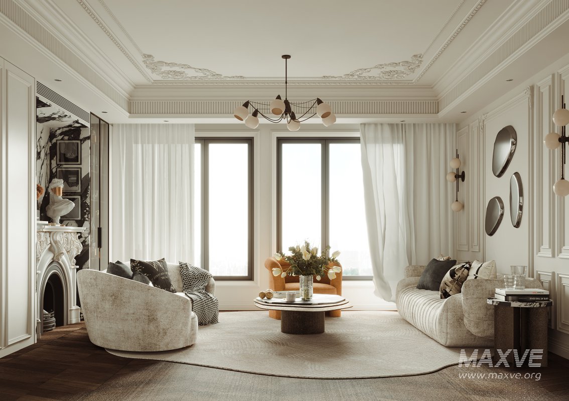 Luxurious living room and dining room - Image 2