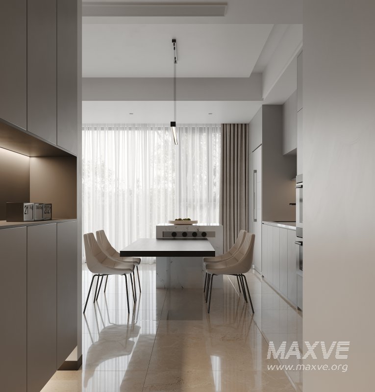 Modern living room and dining room interior scene - Image 5