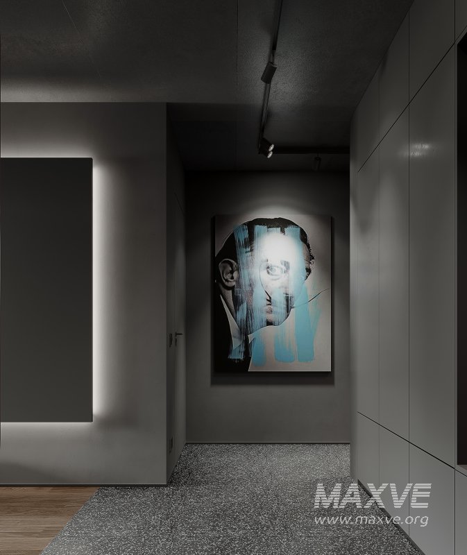 Modern living room and dining room kitchen interior scene - Image 9