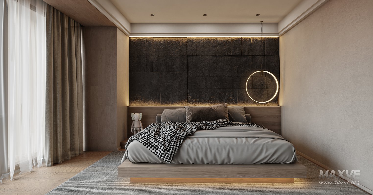 Modern living room and dining room bedroom interior scene - Image 3