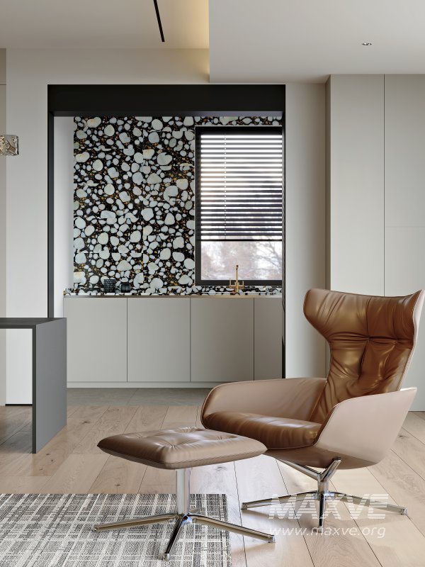 Modern living room and dining room interior scene - Image 7