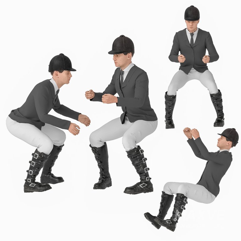 Horse rider 04 poses - Image 5