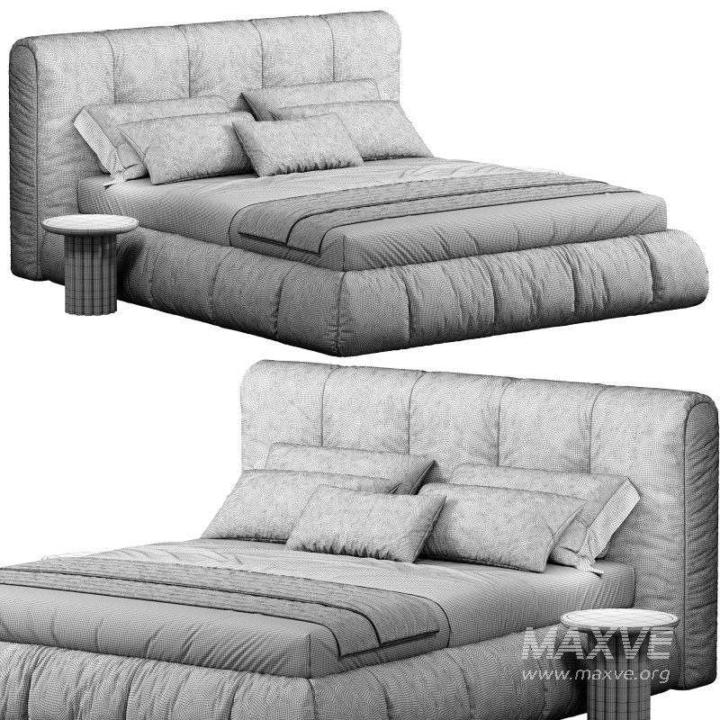 Almonzo Simple Modern Upholstered Bed Frame King By Casaspace - Image 7