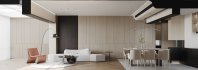 Modern living room and dining room interior scene - Thumbnail 5