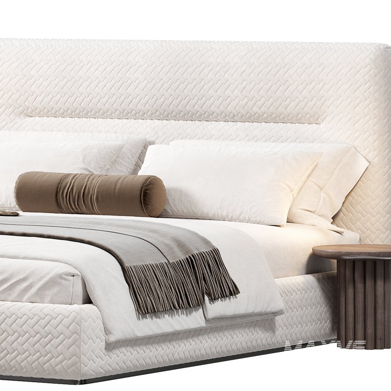 Bed with upholstered headboard Oliva by Livemaster - Image 1