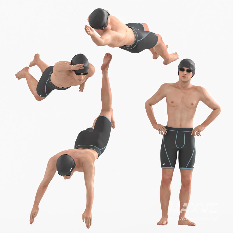 Swimmer Man 02_ 04 poses - Image 4