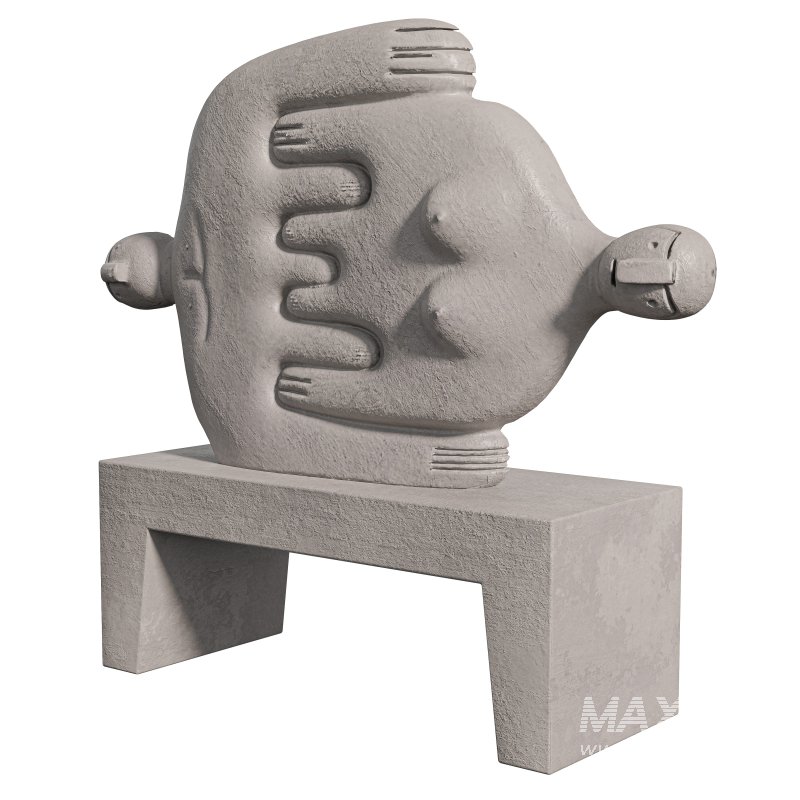 Concrete HIstorian Statue - Image 4