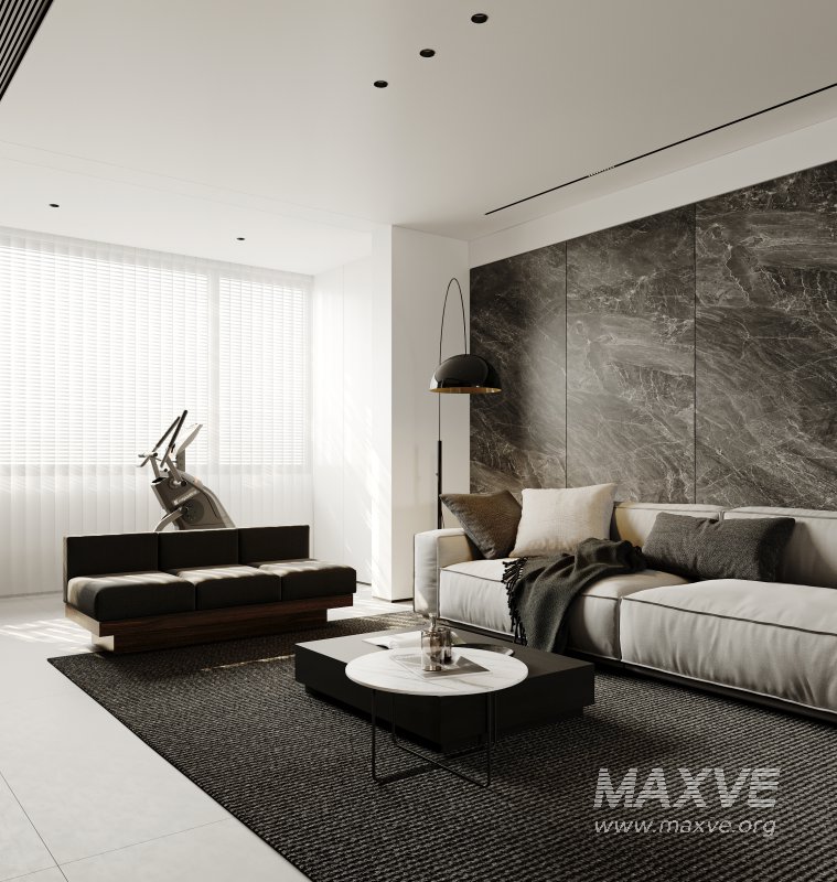 Modern living room and dining room interior scene - Image 5