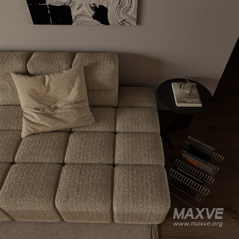 Modern living room and dining room interior scene - Image 4