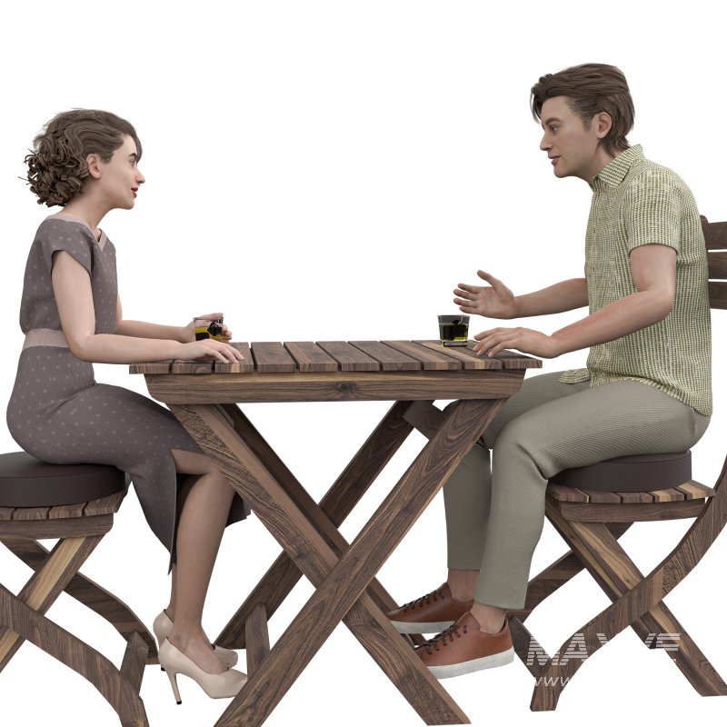 man and woman dining scene - Image 5