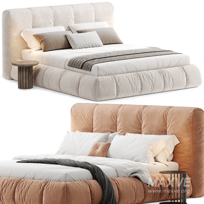 Almonzo Simple Modern Upholstered Bed Frame King By Casaspace - Image 2