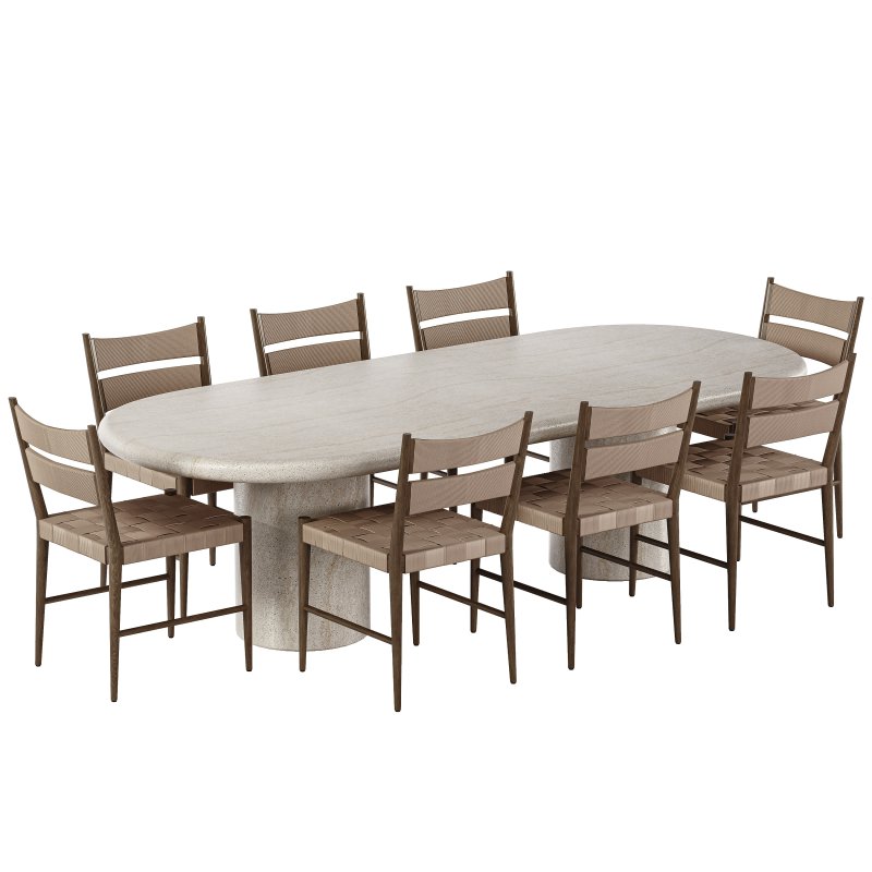 Holker Outdoor Dining Chair and Poole Outdoor Dining Table - Image 1