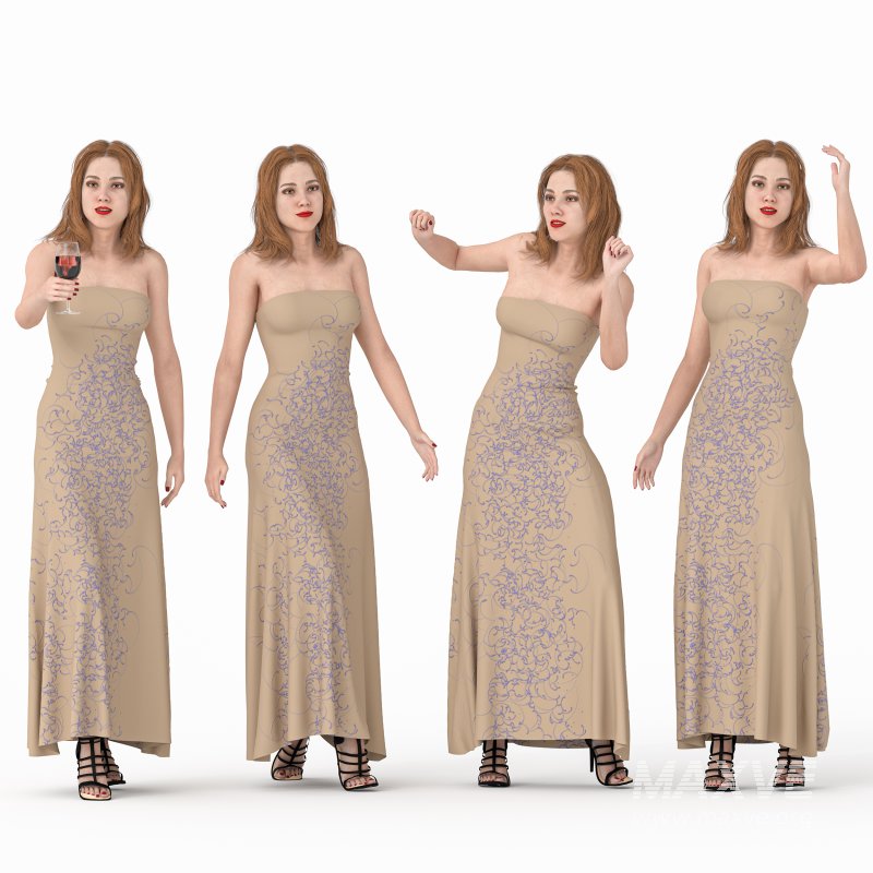 Party Woman in 04 Poses - Image 4