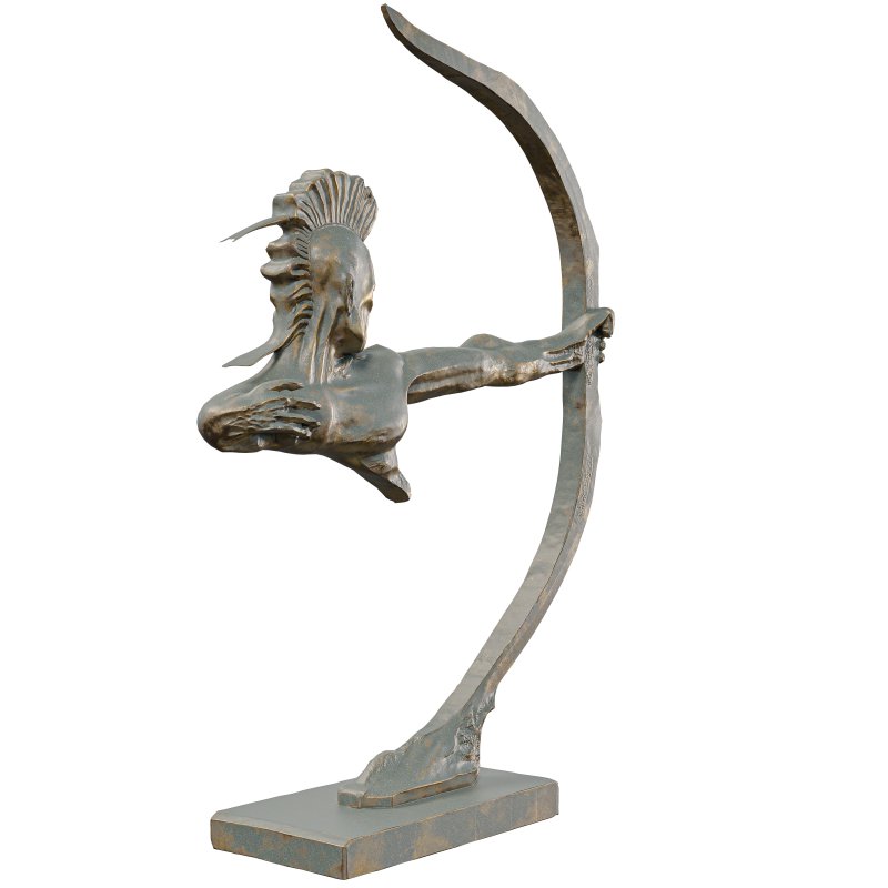 Dynamic_Archer_Statue_3D_Model_Stylized_Bronz - Image 1