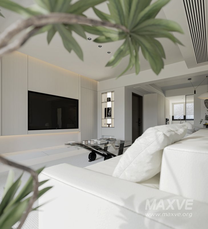 Modern living room and dining room interior scene - Image 7