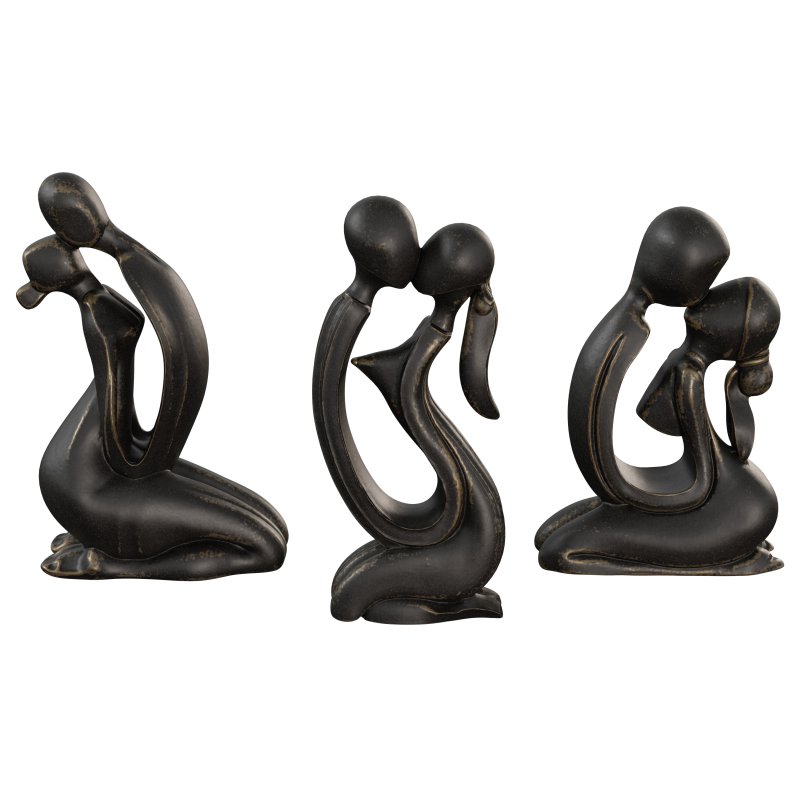 Antique Kissing Set Statue - Image 1
