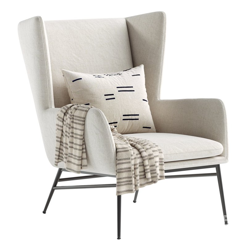 Kasen Belfast Navy Lounge Chair - Image 5