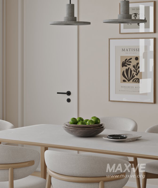 Modern living room and dining room interior scene - Image 4