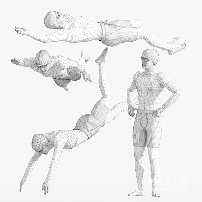 Swimmer Man 02_ 04 poses - Image 5