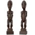 Wooden African Couple Stand Statue - Thumbnail 2