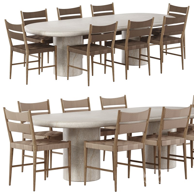 Holker Outdoor Dining Chair and Poole Outdoor Dining Table - Image 2