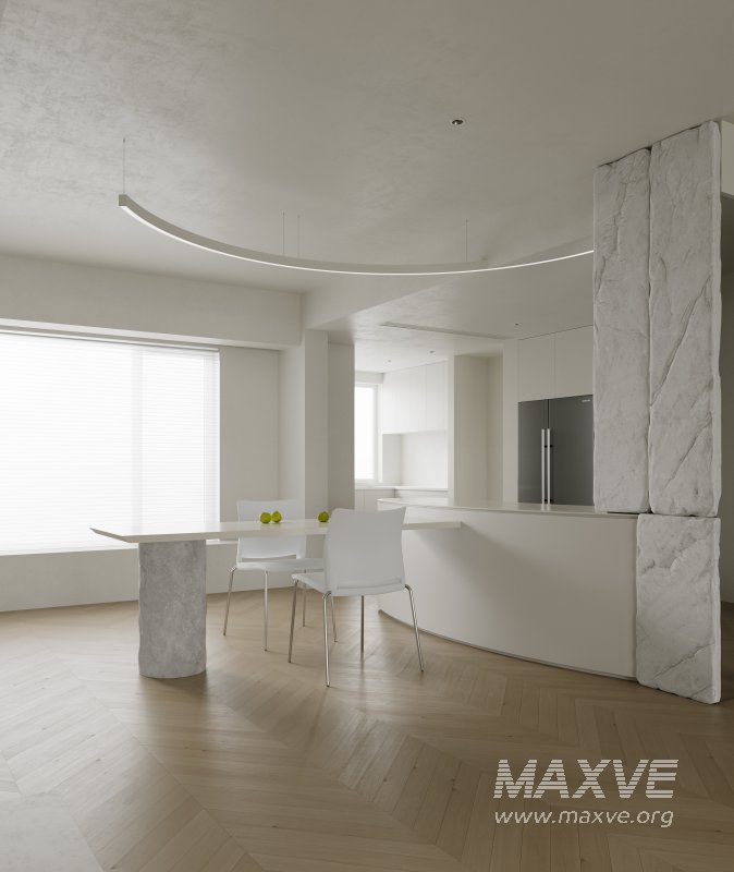 Modern living room and dining room interior scene - Image 2