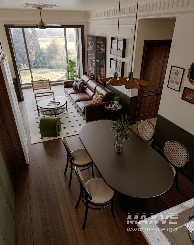 Eclectic living and dining room - Image 5