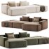 Marino Suedette Sectional Sofa - Thumbnail 1